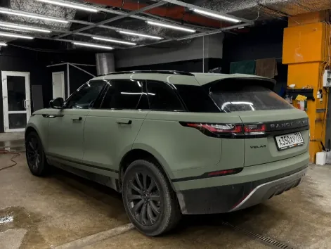 Same car — matte military green